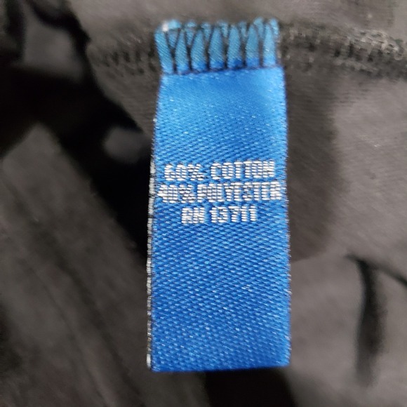 Karen Scott Sport Black Textured Knit Top 1X Plus 3/4 Sleeve Comfort Herringbone - Picture 6 of 7